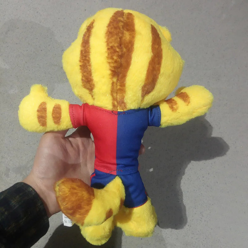 Barcelona Football Mascot Yellow Lion Plush Stuffed Animal Doll Soft Toy For Football Fans Collection Ship within 24 hours