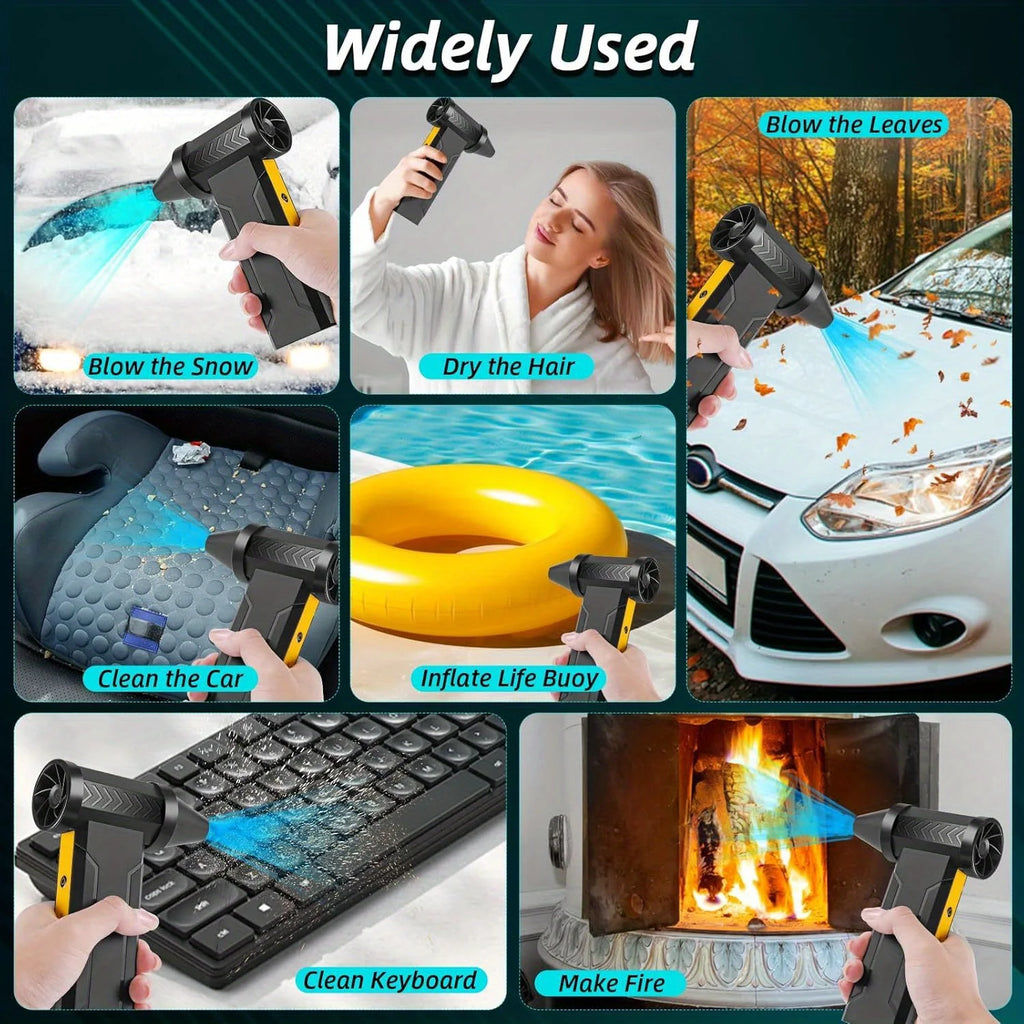 800000 RPM Brushless 10000mAh Motor Electric Air Blower  High-Speed Turbo Violent Fan Rechargeable Powerful Dust Blower
