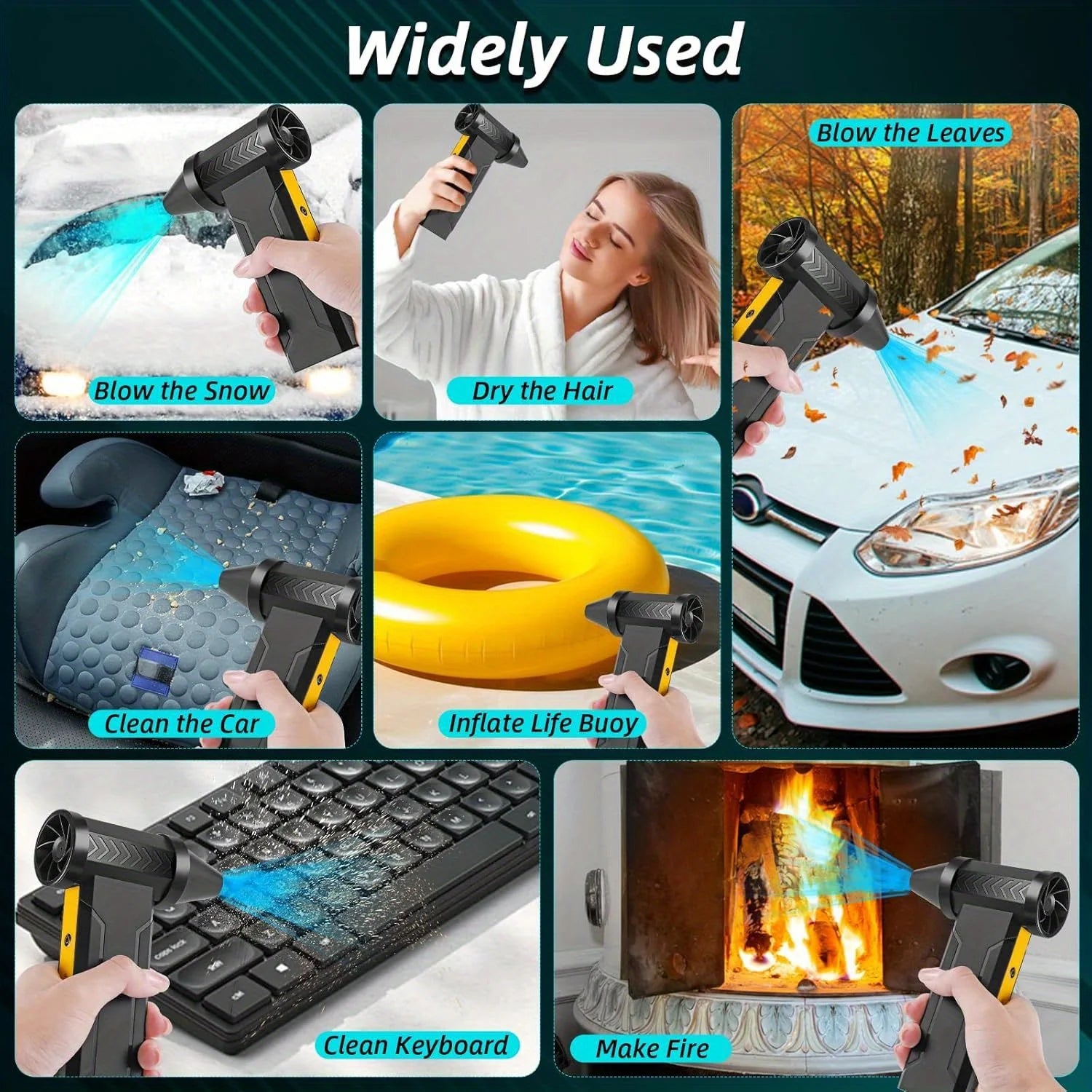 800000 RPM Brushless 10000mAh Motor Electric Air Blower  High-Speed Turbo Violent Fan Rechargeable Powerful Dust Blower