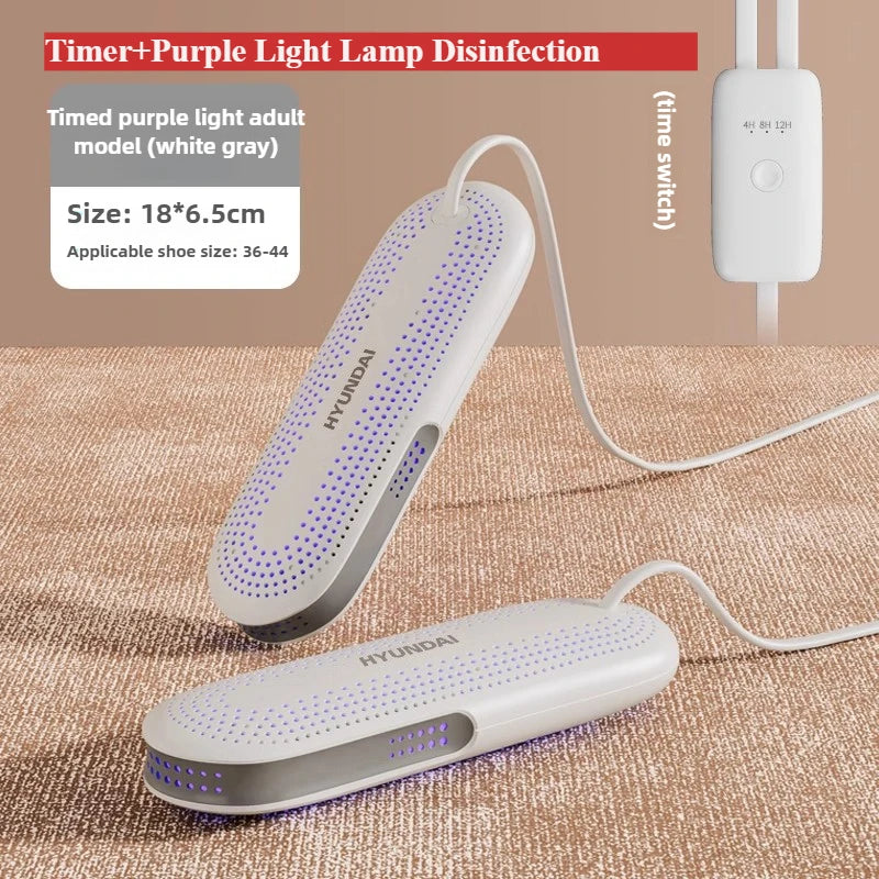 Portable Electric Shoes Dryer for Deodorizing and Sterilizing Timer Heater Eliminate Odor UV Shoes Drying Household Appliances