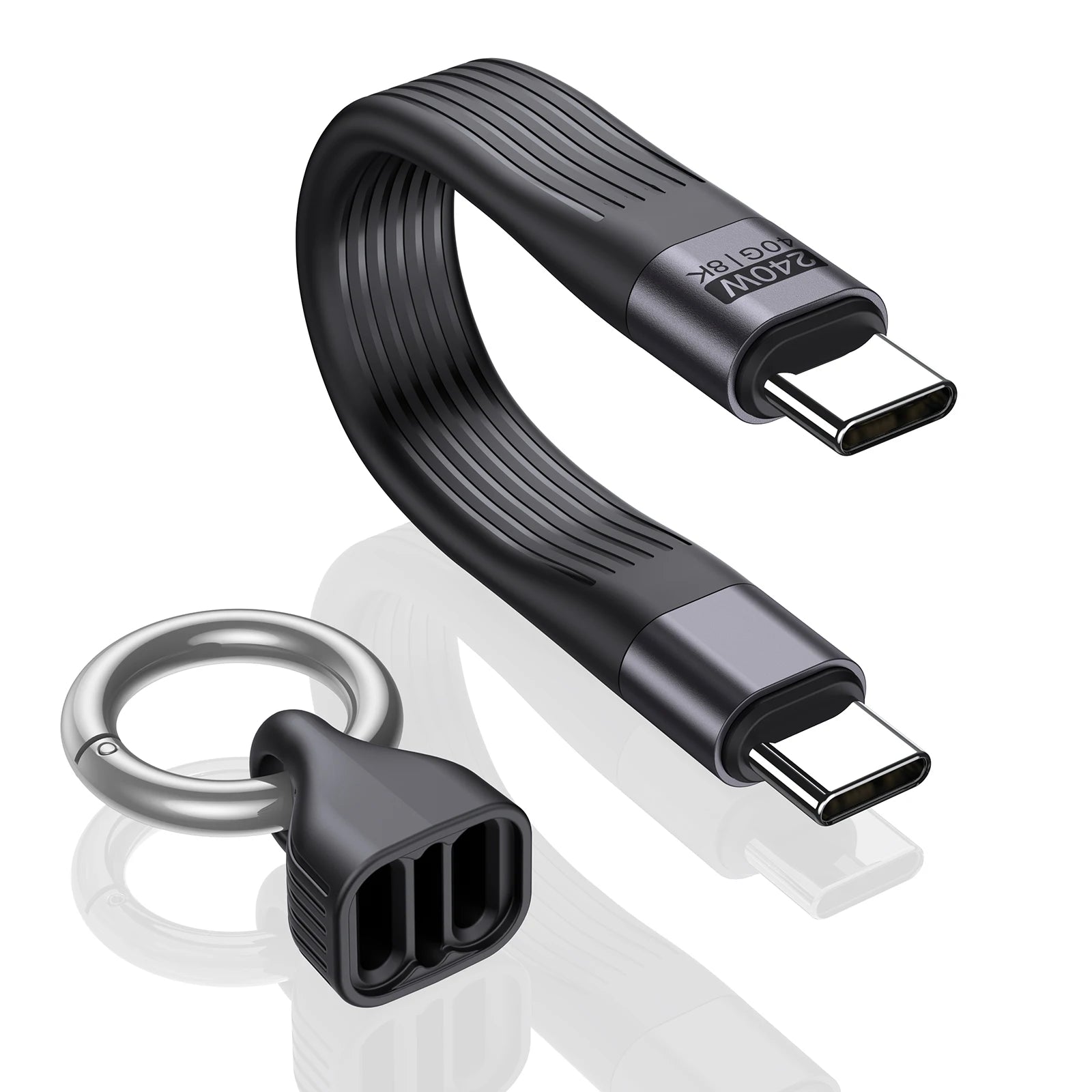 AUFU PD 240W Short USB C Cable USB4 40Gbps Data Transfer 8K 60Hz Video Display Thunderbolt 3/4 for iPhone MacBook Android Auto