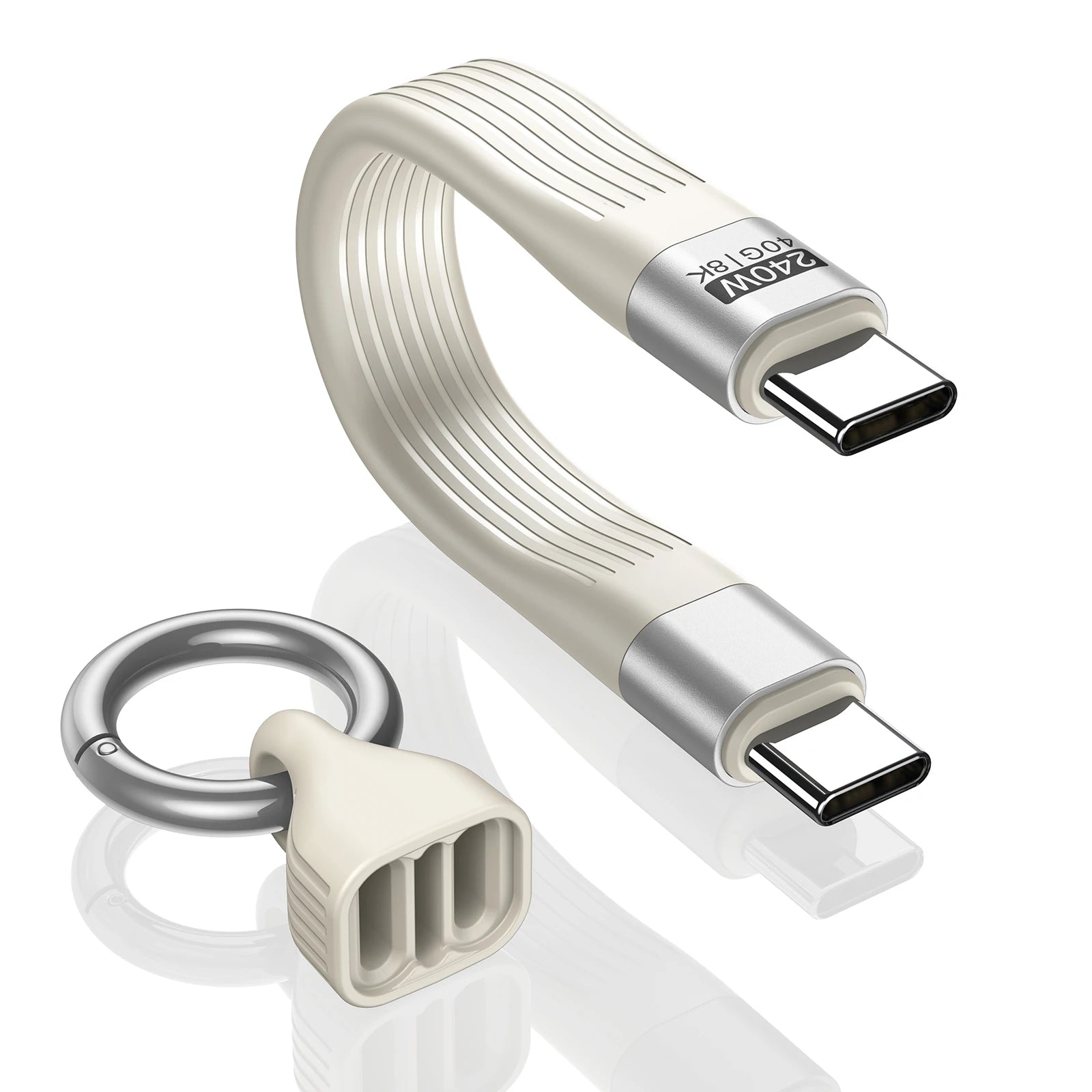 AUFU PD 240W Short USB C Cable USB4 40Gbps Data Transfer 8K 60Hz Video Display Thunderbolt 3/4 for iPhone MacBook Android Auto