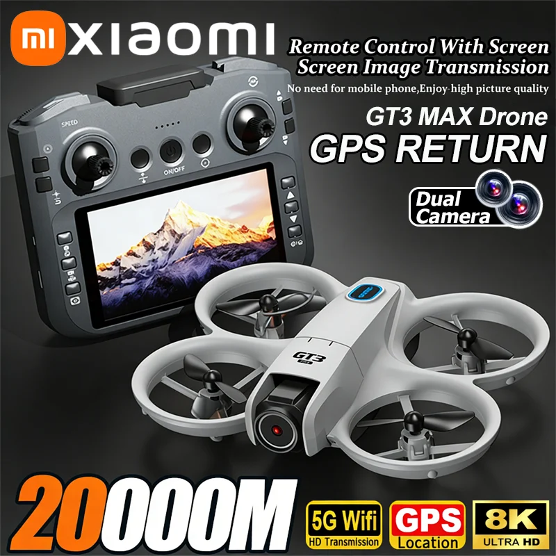 Xiaomi GT3 MAX GPS Drone 8K Aerial HD Photography Optical Flow Positioning Obstacle Avoidance Brushless Power 5G WIFI Drone