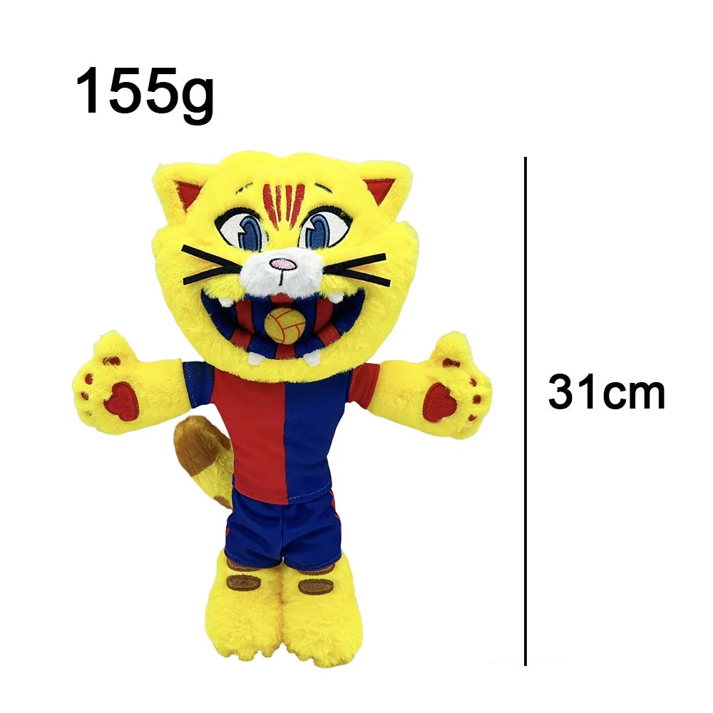 Barcelona Football Mascot Yellow Lion Plush Stuffed Animal Doll Soft Toy For Football Fans Collection Ship within 24 hours