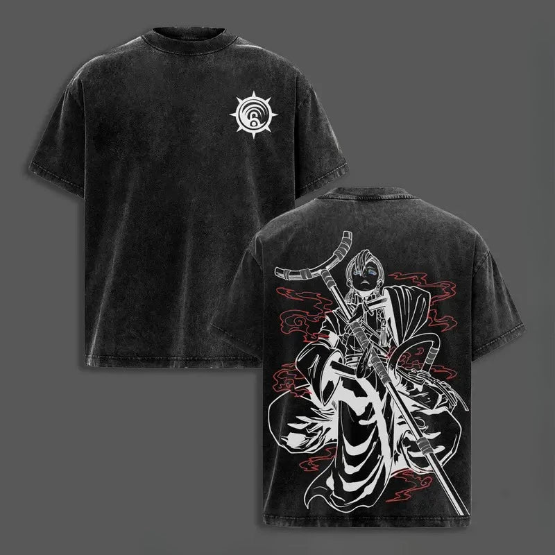 Zanka Nijiku Gachiakuta Graphic T-shirt For Men Women Clothing Anime Short Sleeve Tops Hip Hop Washed Cotton Oversized T Shirt