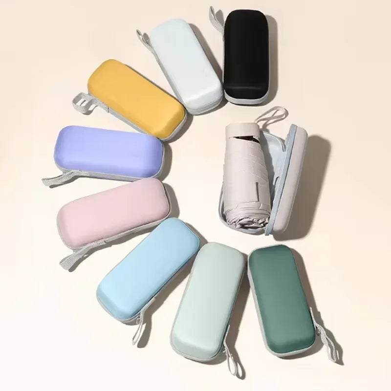 Lenovo 2026 UPF50+ Mini Compact Pocket Umbrella For Women Light 6 Folding Sun Protection Sun Rain Small Card Bag Umbrellas New