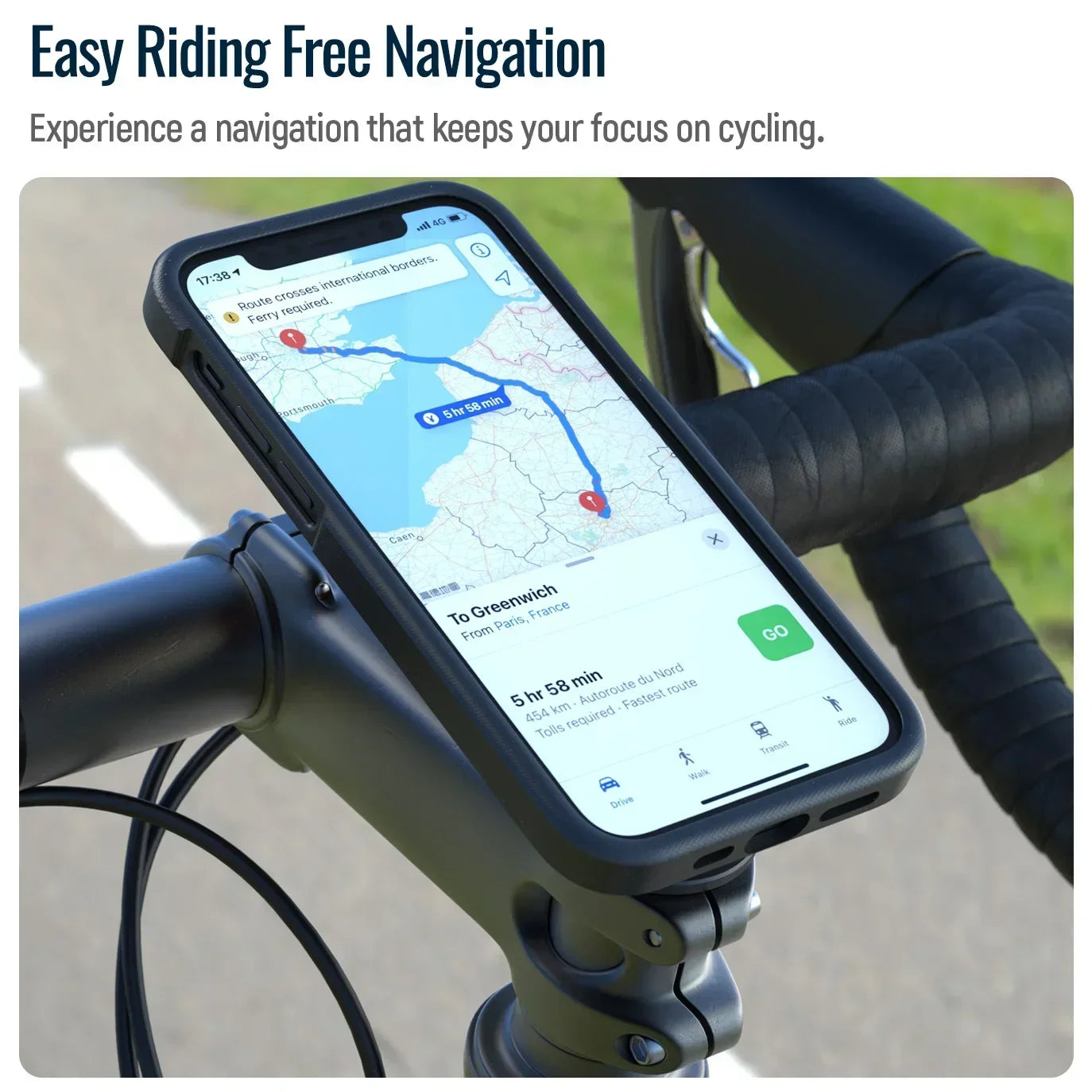 Bike Phone Holder,Bicycle Stem Phone Mount-MTB/Road Bike Cycling Aluminum Phone Handlebar Clamp,Quick Lock Release/Attach/Detach