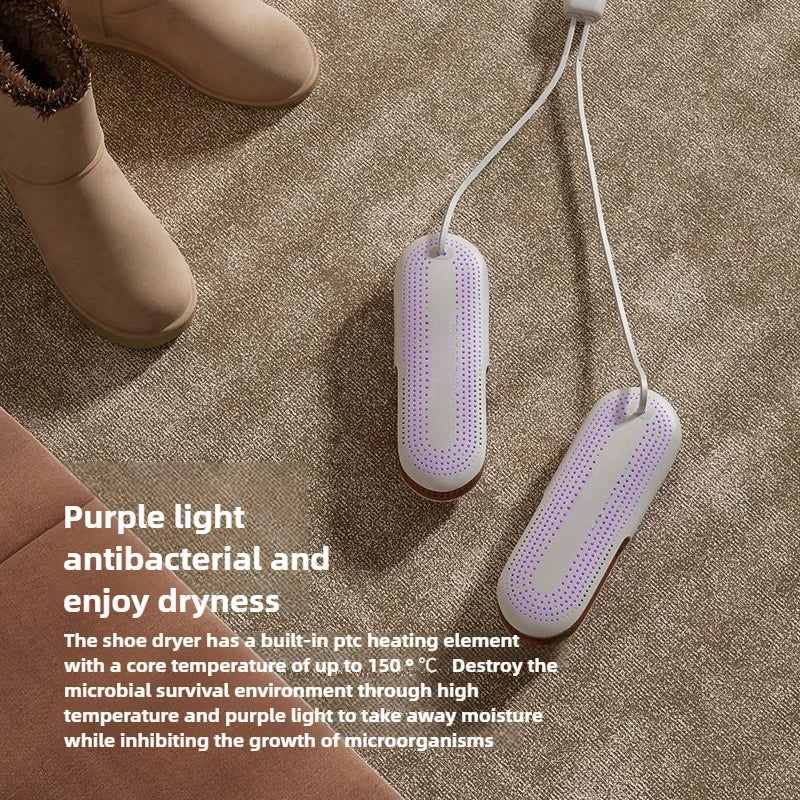 Portable Electric Shoes Dryer for Deodorizing and Sterilizing Timer Heater Eliminate Odor UV Shoes Drying Household Appliances