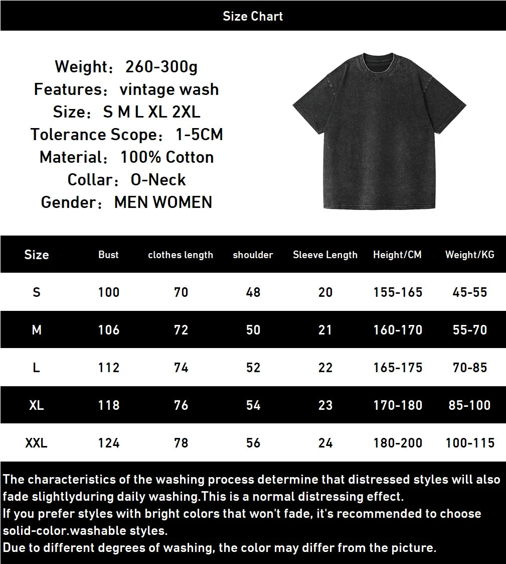 Hot Japanese Manga Jujutsu Kaisen Graphic T-shirt Vintage Washed Oversized T Shirt Cotton Short Sleeve Tee Men Women Clothes