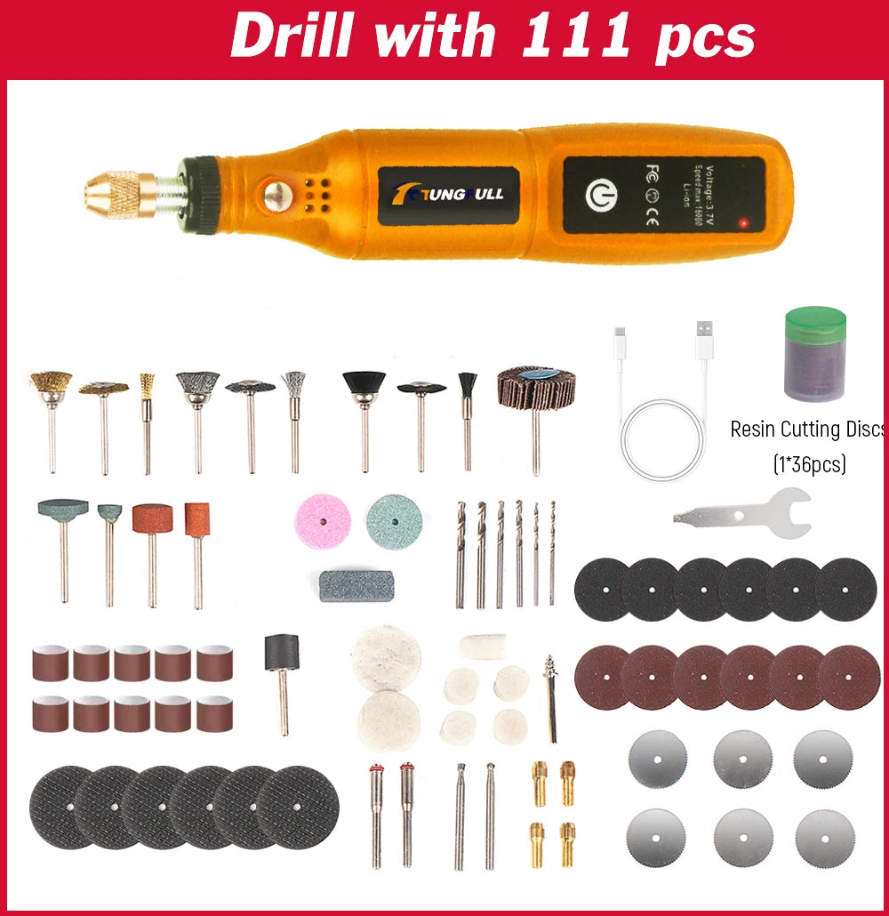 Mini Wireless Drill Rechargeable Polishing Machine DIY Mini Rotary Tool USB Engraving Tool Dremel Tool Mini Engravin Machine