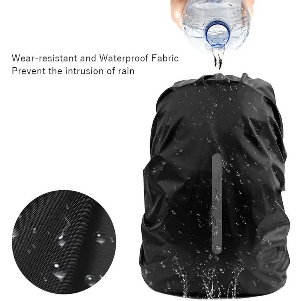 Reflective Waterproof Backpack Rain Cover Outdoor Sport Cycling Night Safety Light Raincover Case Bag Cover for Hiking Camping
