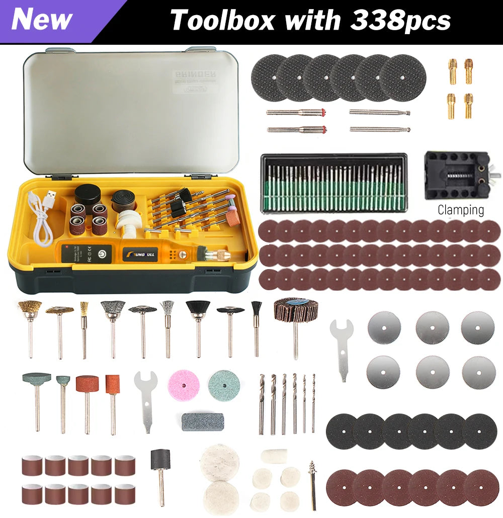 Mini Wireless Drill Rechargeable Polishing Machine DIY Mini Rotary Tool USB Engraving Tool Dremel Tool Mini Engravin Machine