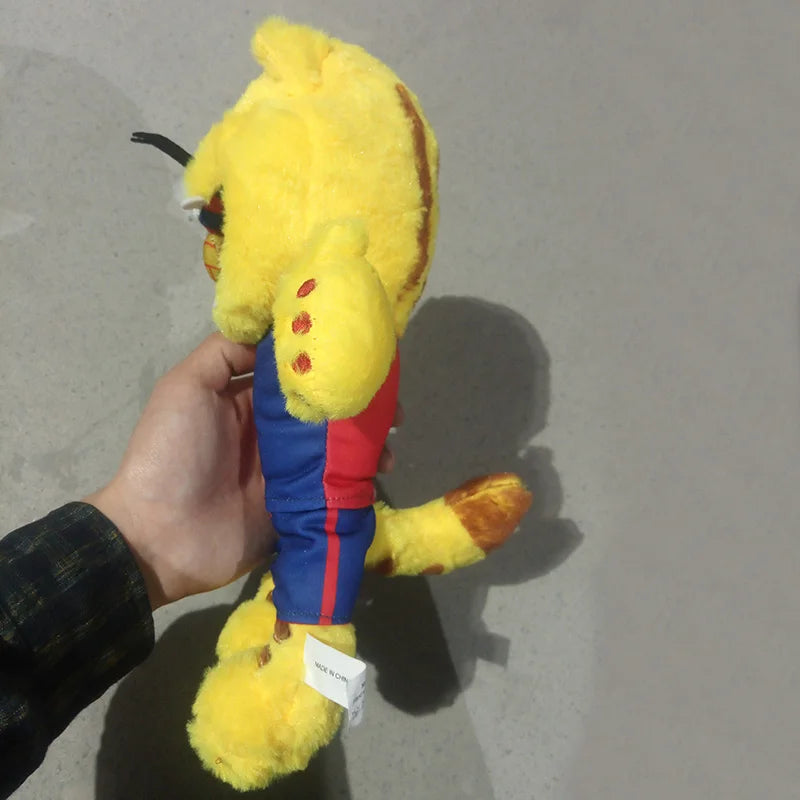 Barcelona Football Mascot Yellow Lion Plush Stuffed Animal Doll Soft Toy For Football Fans Collection Ship within 24 hours