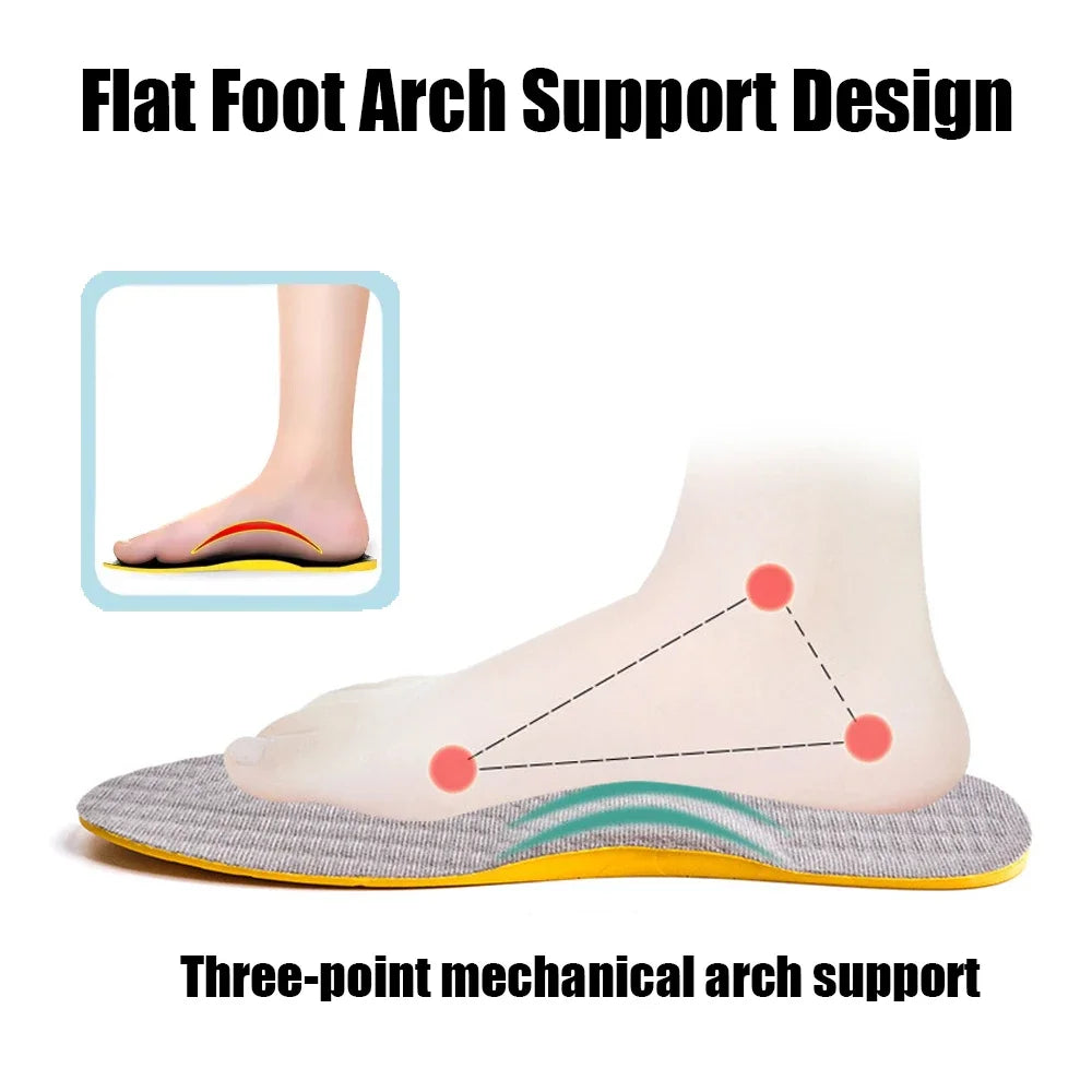 Flat Foot Orthopedic Insoles for Men Women Shoes Arch Support Insoles for Children X/O Type Legs Knee Varus Correction Shoe Pads