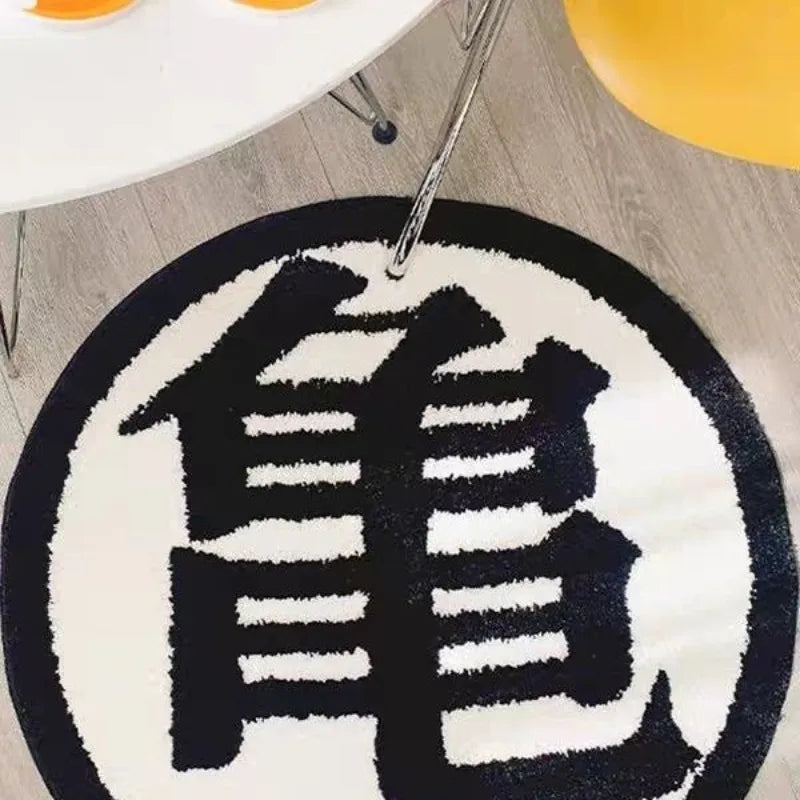 Dragon Ball Round Flocked Floor Bedroom Anime Kids Living Room Bedroom Shaggy Soft Plush Chair Mat Home Decor Bedside Carpet