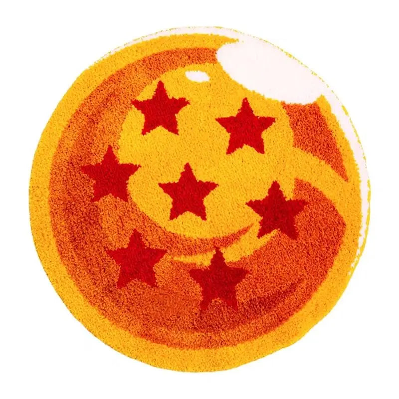 Dragon Ball Round Flocked Floor Bedroom Anime Kids Living Room Bedroom Shaggy Soft Plush Chair Mat Home Decor Bedside Carpet