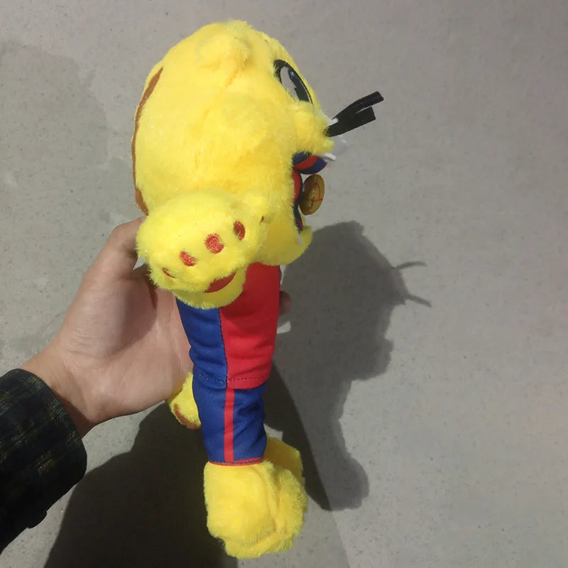 Barcelona Football Mascot Yellow Lion Plush Stuffed Animal Doll Soft Toy For Football Fans Collection Ship within 24 hours