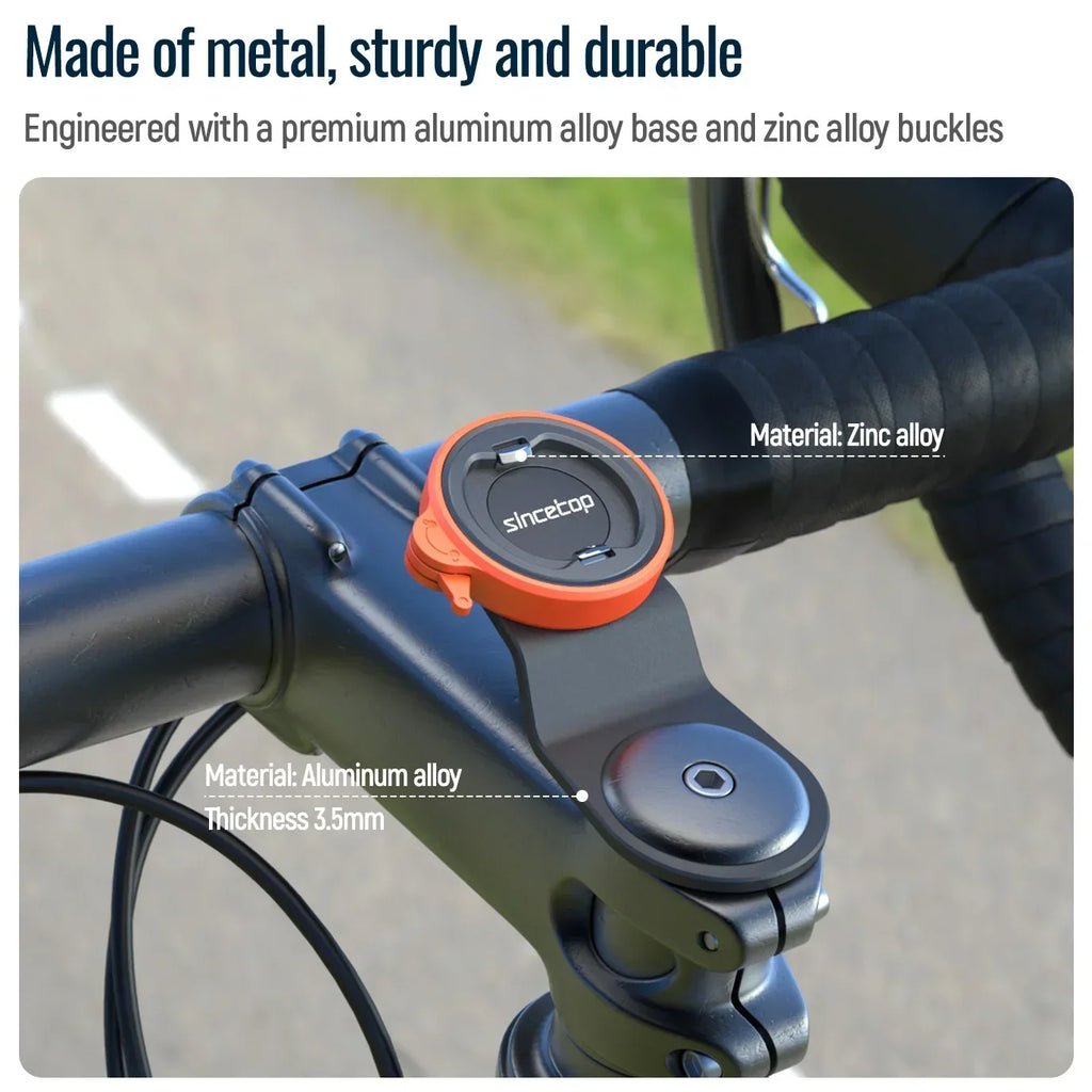 Bike Phone Holder,Bicycle Stem Phone Mount-MTB/Road Bike Cycling Aluminum Phone Handlebar Clamp,Quick Lock Release/Attach/Detach