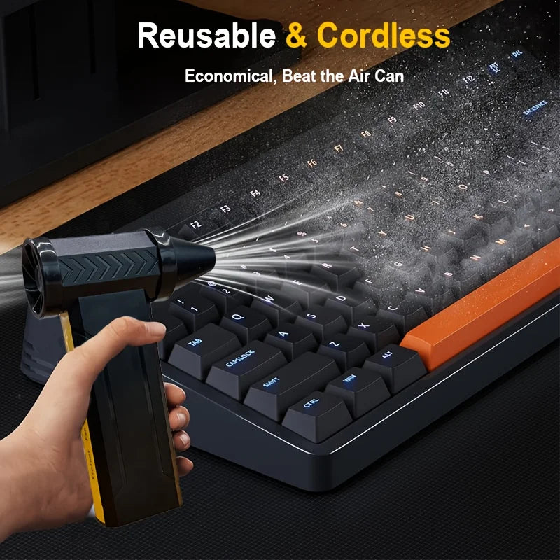 800000 RPM Brushless 10000mAh Motor Electric Air Blower  High-Speed Turbo Violent Fan Rechargeable Powerful Dust Blower