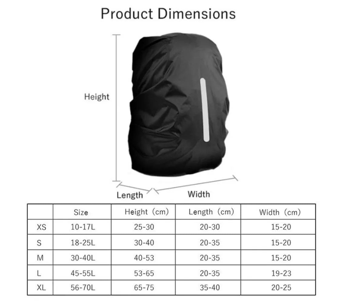 Reflective Waterproof Backpack Rain Cover Outdoor Sport Cycling Night Safety Light Raincover Case Bag Cover for Hiking Camping