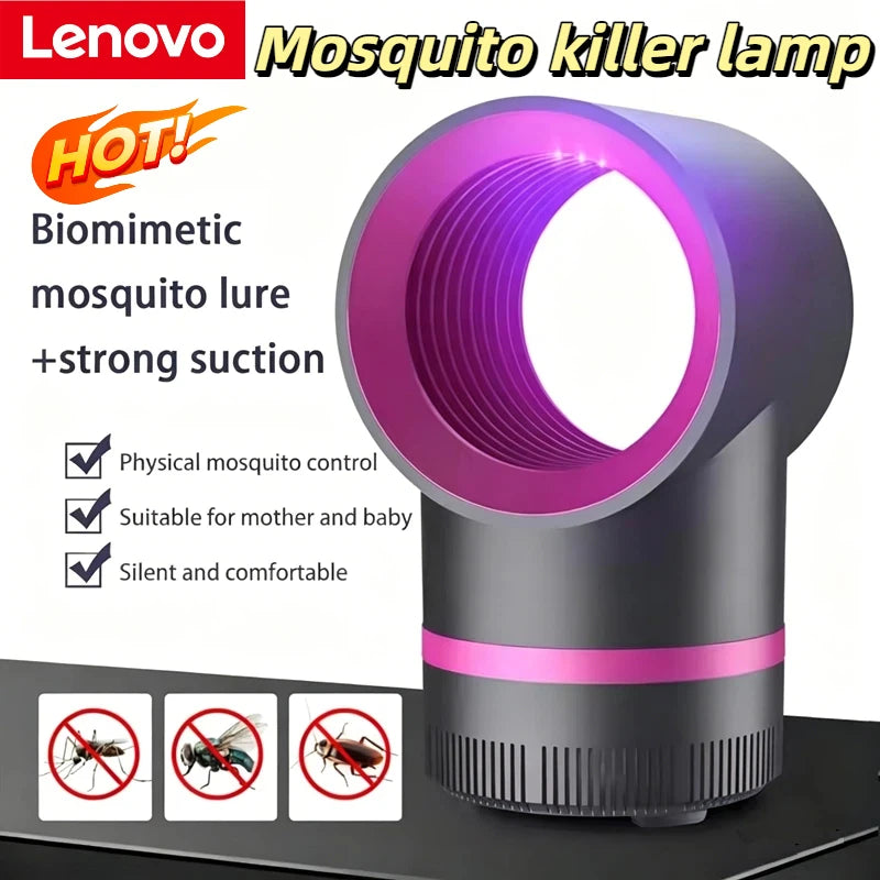 Lenovo Mute Anti Mosquito Lamp Ion Purification USB Plugged In physics Mosquito Killer Lamp Electric Fly Trap Household Outdoor
