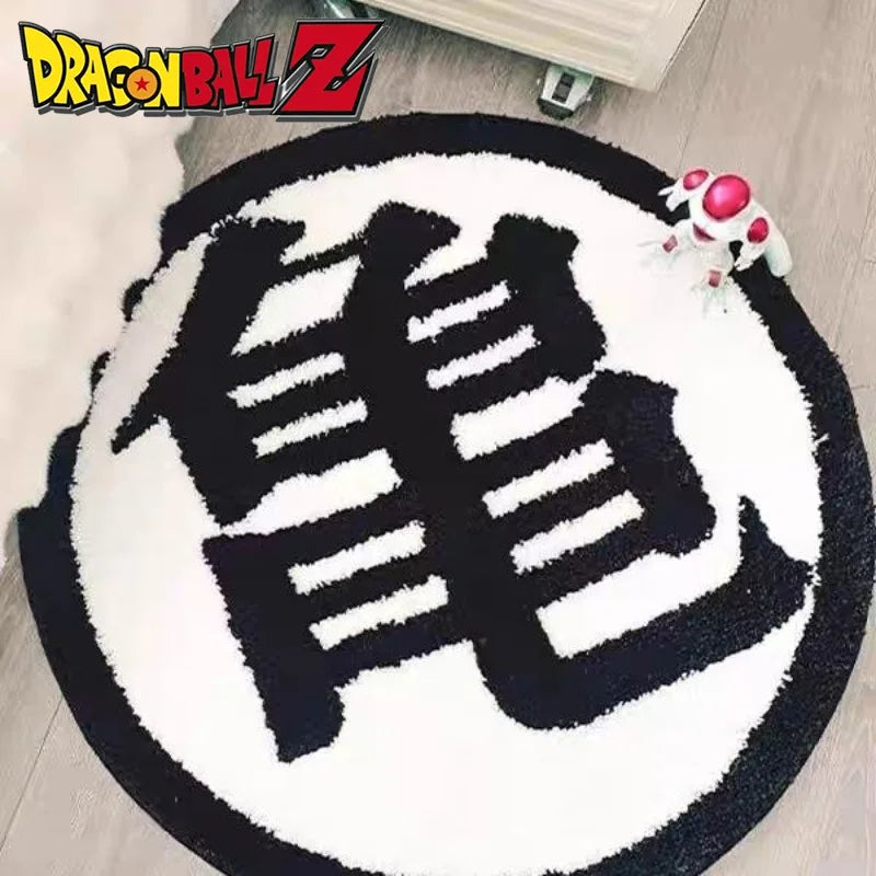Dragon Ball Round Flocked Floor Bedroom Anime Kids Living Room Bedroom Shaggy Soft Plush Chair Mat Home Decor Bedside Carpet